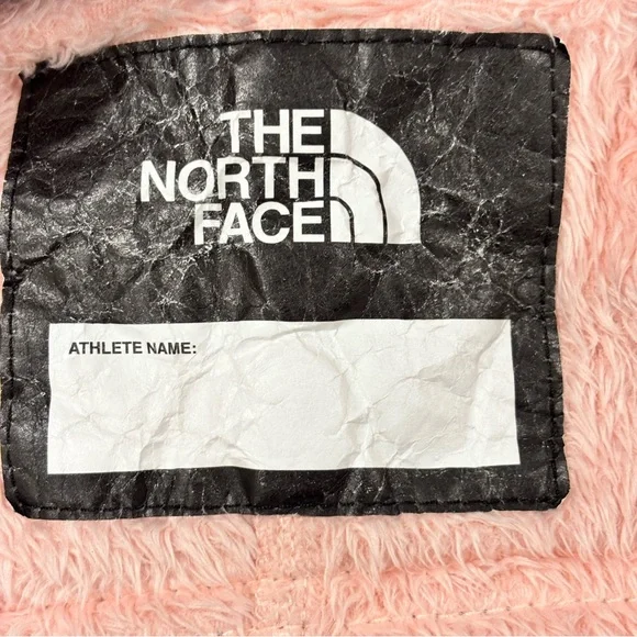 The North Face Infant Oso One-Piece Bunting Plush Pink and Gray 0-3M - Picture 8 of 12
